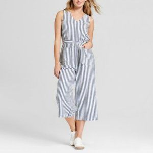 Universal Thread Sleeveless Cropped Striped Jumpsuit XS